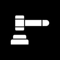 Mallet Glyph Inverted Icon Design vector