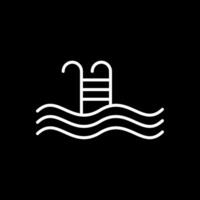 Swimming Pool Line Inverted Icon Design vector