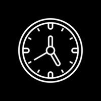 reloj línea invertido icono diseño vector