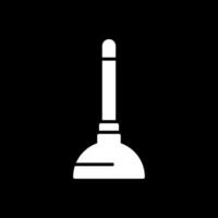 Plunger Glyph Inverted Icon Design vector