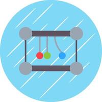 Newtons Cradle Flat Circle Icon Design vector