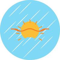 Sunrise Flat Circle Icon Design vector