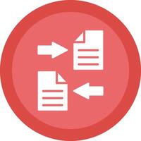 File Sharing Line Shadow Circle Icon Design vector
