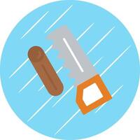 Woodworking Flat Circle Icon Design vector