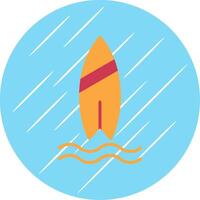 Surf Flat Circle Icon Design vector