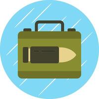 Box Flat Circle Icon Design vector