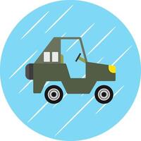 Jeep Flat Circle Icon Design vector