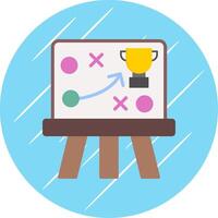 Game Plan Flat Circle Icon Design vector