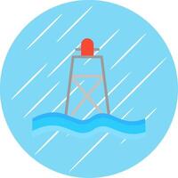 Buoy Flat Circle Icon Design vector