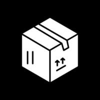 Delivery Box Glyph Inverted Icon Design vector