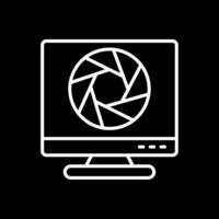 Shutter Line Inverted Icon Design vector