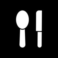Cutlery Glyph Inverted Icon Design vector