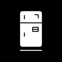 Fridge Glyph Inverted Icon Design vector