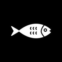 Salmon Glyph Inverted Icon Design vector