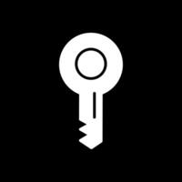Key Glyph Inverted Icon Design vector