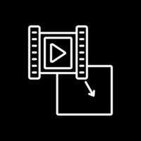 Footage Line Inverted Icon Design vector