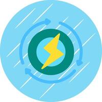 Renewable Energy Flat Circle Icon Design vector