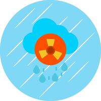 Acid Rain Flat Circle Icon Design vector