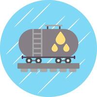 Oil Tank Flat Circle Icon Design vector