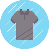 T Shirt Flat Circle Icon Design vector