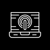 Laptop Line Inverted Icon Design vector