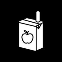 Juice Box Glyph Inverted Icon Design vector