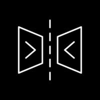 Reflect Line Inverted Icon Design vector