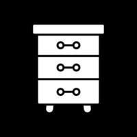 Drawers Glyph Inverted Icon Design vector