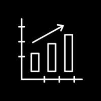 Bar Chart Line Inverted Icon Design vector