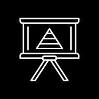 Pyramid Chart Line Inverted Icon Design vector