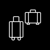 Suitcases Line Inverted Icon Design vector