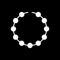 Bracelet Glyph Inverted Icon Design vector