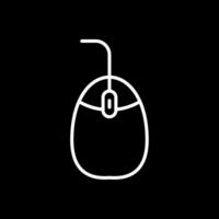 Mouse Line Inverted Icon Design vector