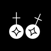 Cufflinks Glyph Inverted Icon Design vector