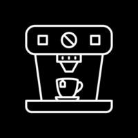 Coffee Machine Line Inverted Icon Design vector