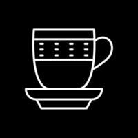 Cup Line Inverted Icon Design vector