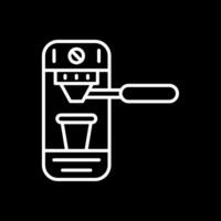 Coffee Machine Line Inverted Icon Design vector