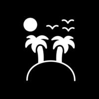 Island Glyph Inverted Icon Design vector