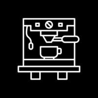 Coffee Machine Line Inverted Icon Design vector