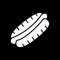 Hot Dog Glyph Inverted Icon Design vector