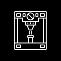 Coffee Machine Line Inverted Icon Design vector