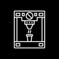 Coffee Machine Line Inverted Icon Design vector