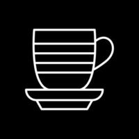 Cup Line Inverted Icon Design vector