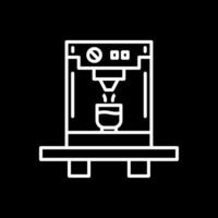 Coffee Machine Line Inverted Icon Design vector