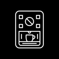 café máquina línea invertido icono diseño vector