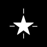 Star Glyph Inverted Icon Design vector