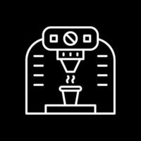 Coffee Machine Line Inverted Icon Design vector