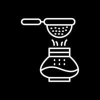 Coffee Filter Line Inverted Icon Design vector