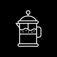 café filtrar línea invertido icono diseño vector