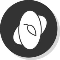Core Glyph Shadow Circle Icon Design vector
